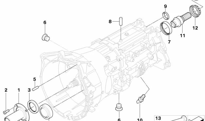 Retén de cigüeñal OEM 23117531365 para BMW E81, E82, E87, E88, E46, E90, E91, E92, E93, E60, E61, E63, E64, E84, E83, E53, E85, E86. Original BMW.