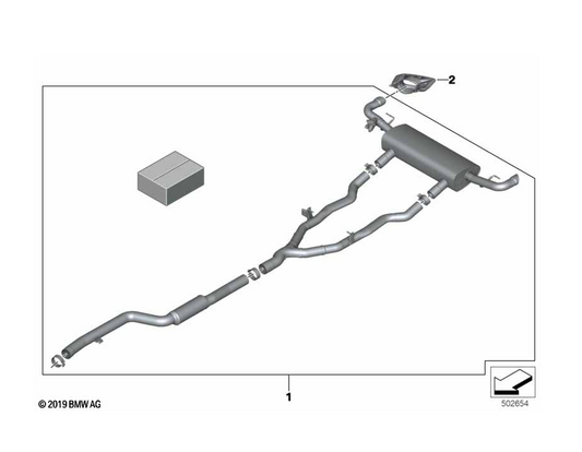 Salidas de escape negras M Performance OEM 18302464505 para BMW G05 X5, G06 X6, G07 X7 (versiones xDrive50i, M50i con paquete M). Mejora deportiva del diseño trasero. Original BMW.