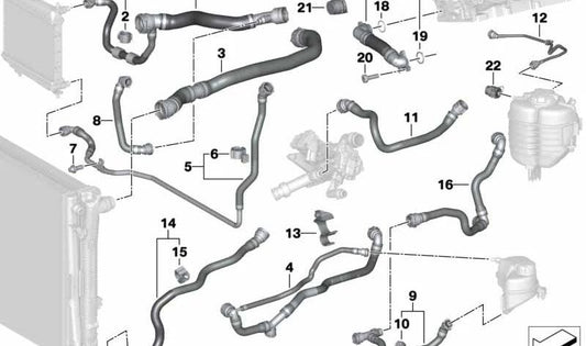 Intake Module Hose for BMW Z4 G29 (OEM 17128653606). Original BMW