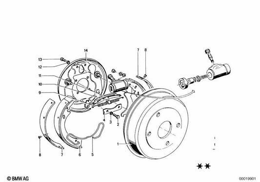 OEM 3421117060 Supporto morsetto del freno anteriore destro per BMW E21. BMW originale.