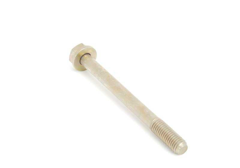 Hexagon screw with washer for BMW 3 Series E36, E46, 5 Series E34, E39, E60, E61, 7 Series E65, E66, X3 E83, X5 E53 (OEM 07119900476). Genuine BMW