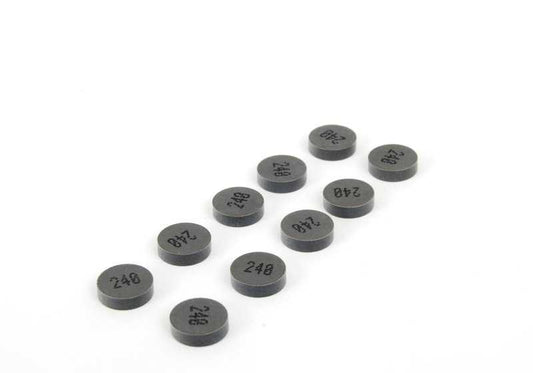 Pastilla calibrada 2,40 mm OEM 11347832287 para BMW E36, E46, E90, Z3, E85, E86 (motores S54 y N45). Pieza original BMW. Repuesto de ajuste de válvulas compatible con múltiples modelos.