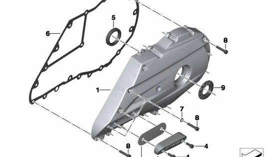 Cubierta de protección OEM 33357725279 para motos BMW C 600 Sport, C 650 Sport, C 650 GT. Original BMW Motorrad.