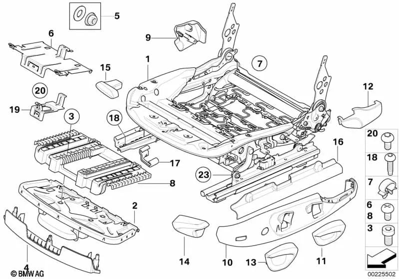 Control unit bracket, right for BMW E81, E82, E88, E90, E91, E92, E84, E89 (OEM 52107152230). Original BMW.