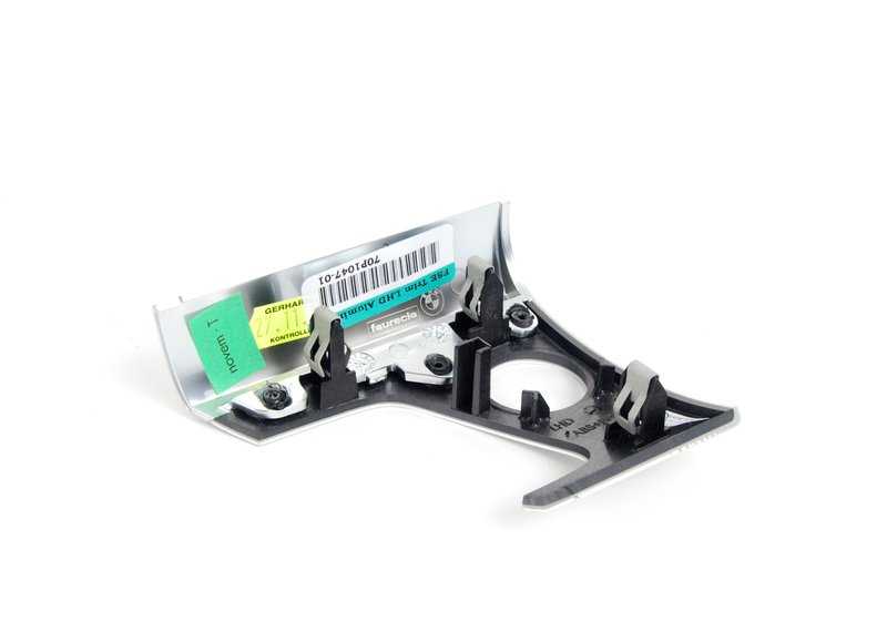 Listón decorativo Aluminio I-Dashboard derecho para BMW X5 E70, E70N, X6 E71, E72 (OEM 51456956855). Original BMW.