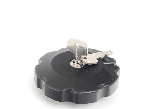 Fuel lid with key OEM 16111453817 for BMW E23, E24, E28, E30, E31, E32, E34, E36, E38, E39, E46, E52, E53, Z1, Z3. Original BMW.