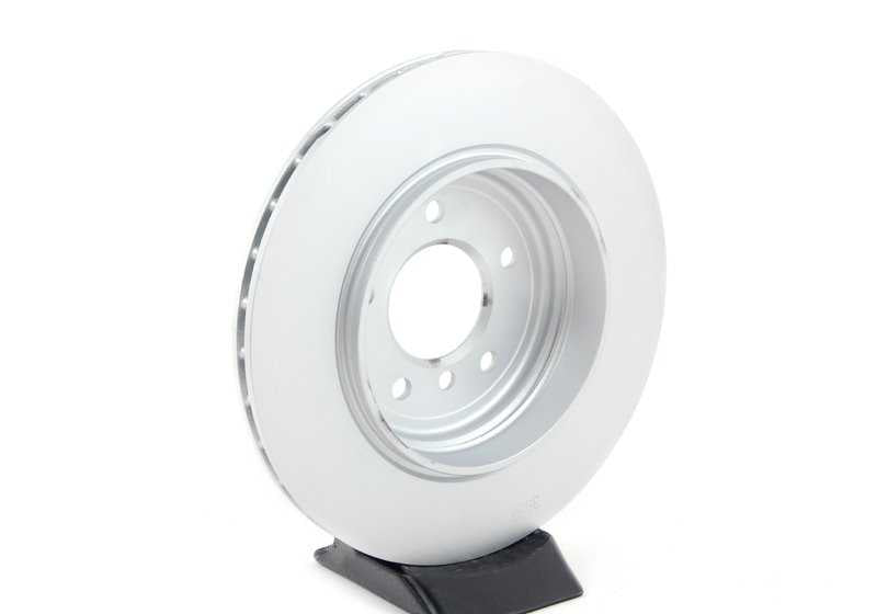 Disco de freno trasero ventilado OEM 34216864052 para BMW E46 325i (modelos: AN35, AN45, AV31, AV41, AV49, ET35, ET45, EV31, EV39, EV41). Original BMW.