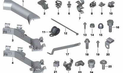 Guía de cables OEM 12527519152 para BMW E60, E61, E63, E64. Original BMW.