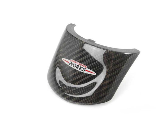 Embellecedor central en carbono para volante deportivo OEM 32302147228 para MINI R55, R56, R57, R58, R59, R60, R61. Con nuevo logotipo JCW. Original MINI.