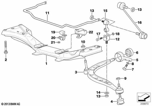 OEM Front Stabilizer 31351091632 for BMW E36. Genuine BMW.