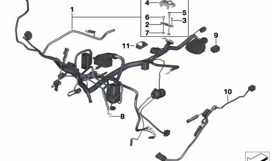 Punto de apoyo B+ OEM 61148542011 para BMW Motorrad R nineT (K21). Original BMW Motorrad.