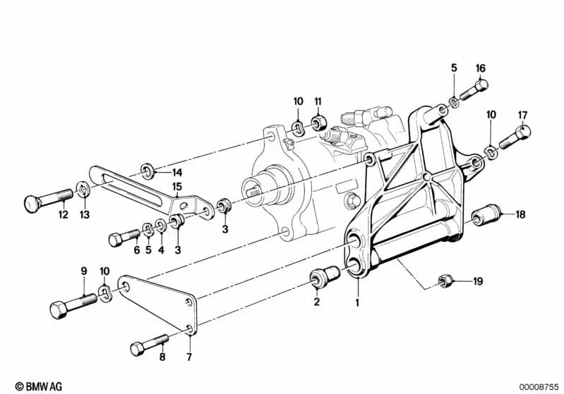 BUJE para BMW E21, E30, E12, E28 (OEM 11721261404). BMW original
