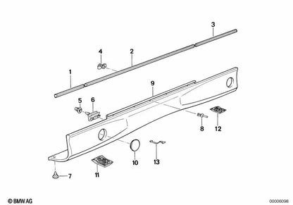 Betreff Clip für BMW E31 (OEM 51718108130). Original BMW