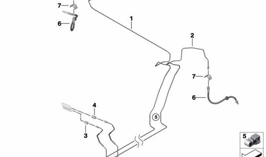 Pipe Connector for BMW X7 G07, G09 (OEM 34326871327). Original BMW