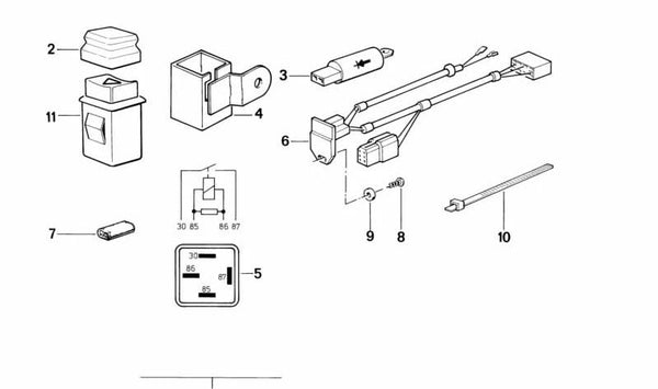 Tapa protectora OEM 61311243644 para BMW Motorrad R50. Pieza original BMW para sistemas eléctricos de moto. Compatible con kits de instalación de intermitentes y cableado. Original BMW.