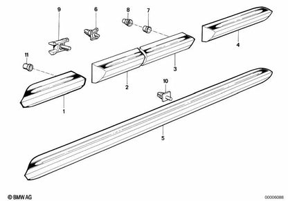 Stampaggio a impatto per la serie BMW 3 E30 (OEM 51131876129). BMW originale