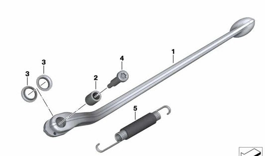 Pata de Cabra OEM 46537685494 para BMW Motorrad R 1200 S (RK29) e HP2 Sport (RK29). 2006-2010 anos. BMW Motorrad original.