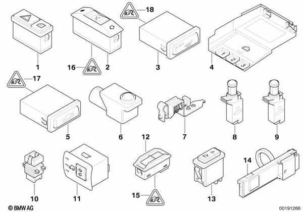 Caja de unión AV OEM 61318368346 para BMW E60, E61, E38, X5 E53. Original BMW.