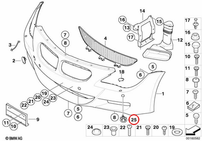 Assemblage PDC avant ensemble pour BMW E63, E64 (OEM 51110009479). BMW d'origine