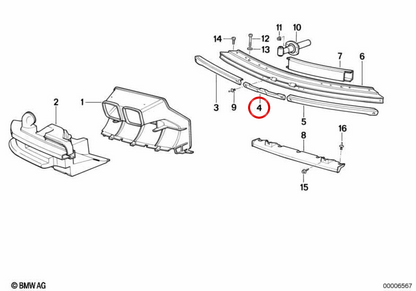 Intermediate adapter OEM 51111940737 for BMW E31. Original BMW.