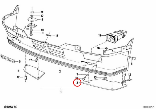 OEM 5111959739 left cover for BMW E30. Original BMW.