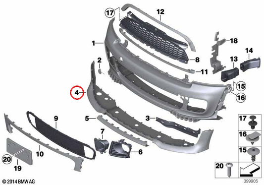 Spoiler traseiro (spoiler) OEM 51112759387 para MINI R55, R56, R57, R58, R59. Melhoria estética e aerodinâmica. MINI originais.