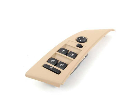 Interruptor alzacristal lado conductor beige OEM 61316951905 para BMW Serie 5 E60, E61. Original BMW.