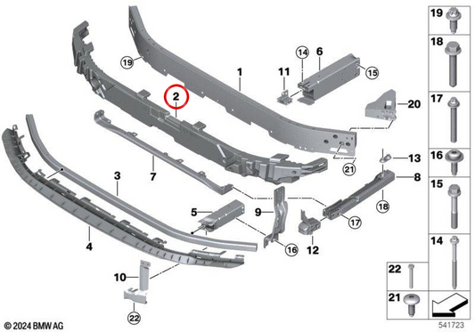Upper Buffer Top 51115A34C00 für BMW 3/20, F70, F74. Original BMW Stück.