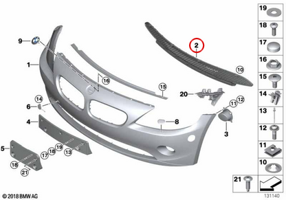 Grid centrale per BMW Z4 E85 (OEM 51117016061). BMW originale