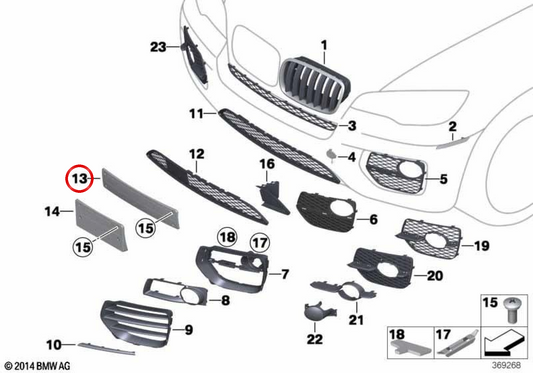 STRADEMENTS OEM 5117176283 pour BMW E71, E72. BMW d'origine.