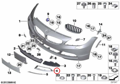 Left Embels OM 51117203793 for BMW Z4 E89. Original BMW.
