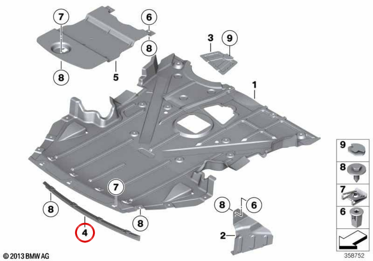 Lippe delantera OEM 51117207941 para BMW Z4 E89. Original BMW.