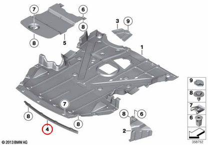 Lippe delantera OEM 51117207941 para BMW Z4 E89. Original BMW.