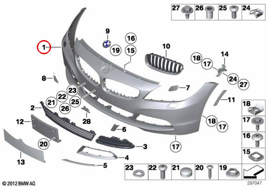 OEM 5117230956 Druckvorderstoßstange für BMW E89. Original BMW.
