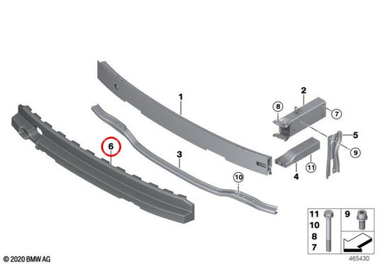 Frontschockdämpfer OEM 51117296854 für BMW i3 (I01). Original BMW.