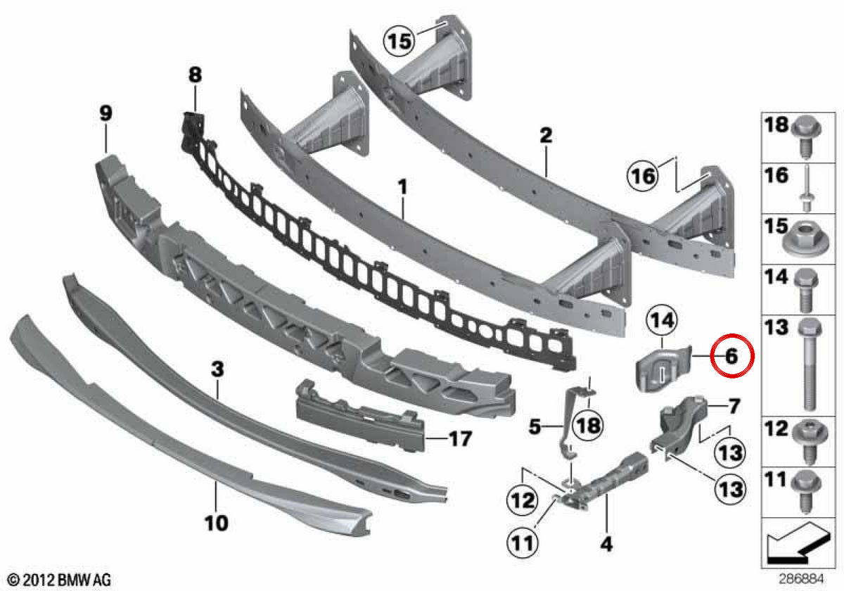 Placa adaptadora derecha OEM 51117305034 para BMW E82, E88. Original BMW.