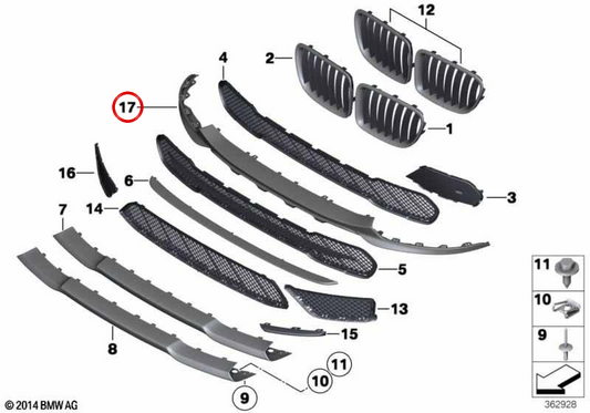 OEM 5117374102 Luftfahrer -Embellose -Kappe für BMW E84. Original BMW.