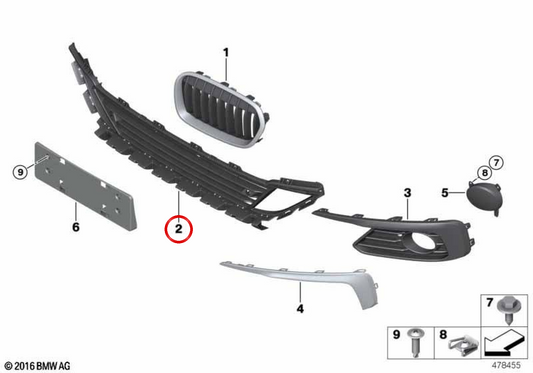 Zentralklick geschlossen OEM 51117404176 für BMW F52. Original BMW.
