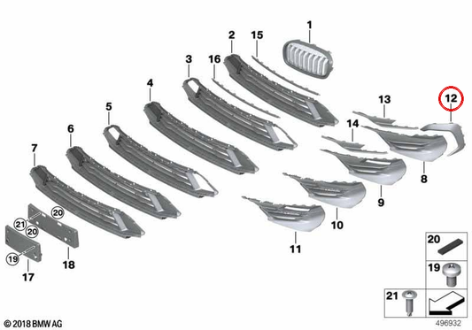 Izquierdo Emerger OEM 51117474259 für BMW 2 Serie Active Tourer / Great Tourer (F45, F46). Original BMW.