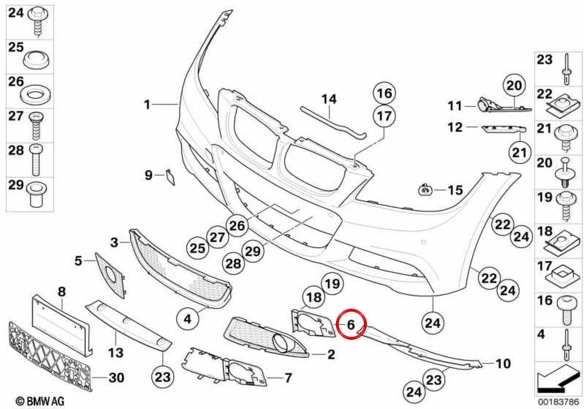 LEFT FARM SUPPORT OEM 51117891397 FOR BMW E90, E91. Original BMW.