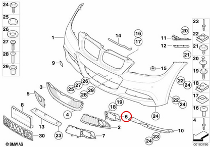 LEFT FARM SUPPORT OEM 51117891397 FOR BMW E90, E91. Original BMW.
