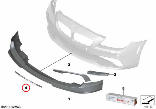 Einleger OEM 51117988553 pour BMW F06, F12, F13. BMW d'origine.