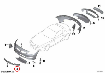 Right Side Grid OEM 51118038092 für BMW E89. Original BMW.