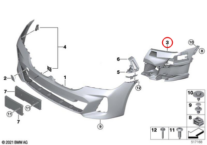 OME Right Support 51118078810 für BMW G32. Original BMW.