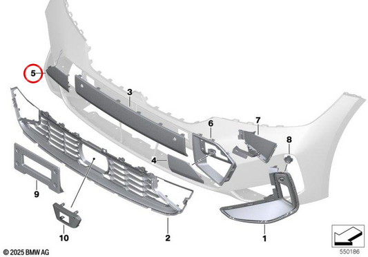 Cover -Haken OEM 51118085454 für BMW 3er (G20, G21, G28). Original BMW