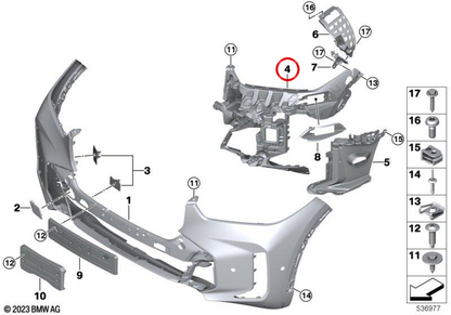 Du support de référence à droite 51118085628 pour BMW G05, G06. BMW d'origine.