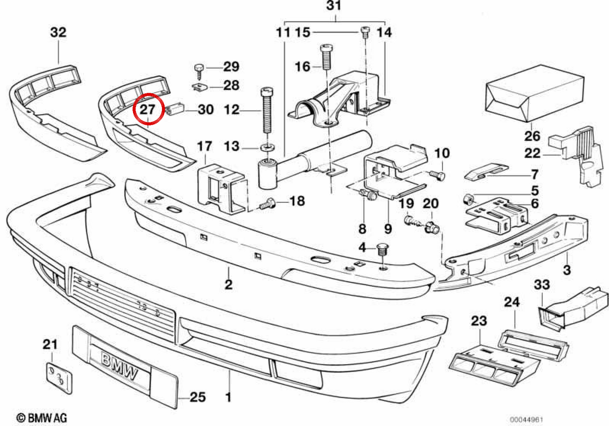 Rechte Abdeckung OEM 51118114366 für BMW E32. Original BMW.