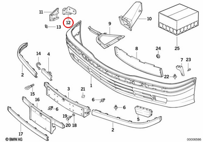 Supporto sinistro OEM Front OEM 51118122577 per BMW E36. BMW originale.