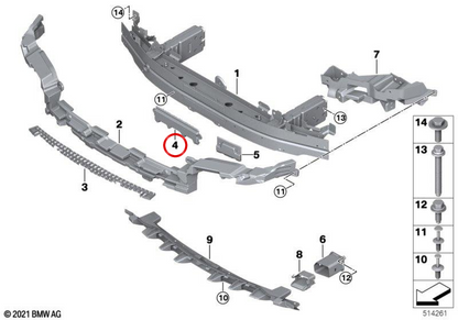 Zentralpendelstop 51118737038 für BMW E46. Original BMW.
