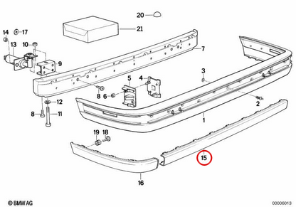 Stoßfängerform für BMW E30 (OEM 51121945926). Original BMW.